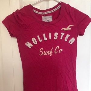 Bright pink Hollister tee